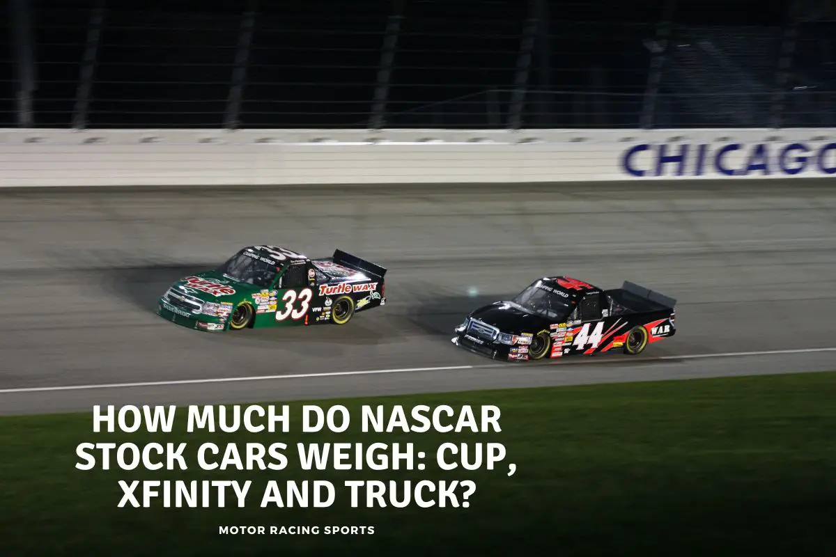 How Much Do NASCAR Stock Cars weigh Cup, Xfinity and Truck